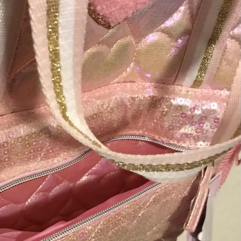 Brand New - iMG Pink Irridescent Sequin 16 inch Backpack